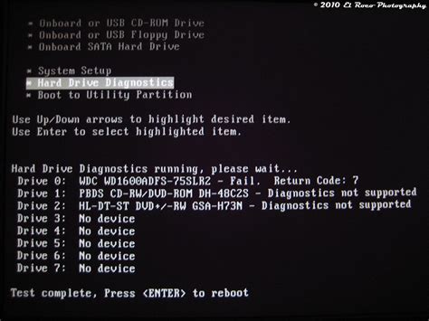 hard drive test fail return code 7|dell return code 7.